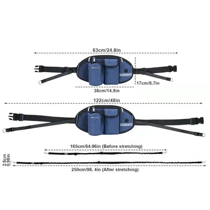 Dog Training Waist Bag Hands-Free Leashes Set