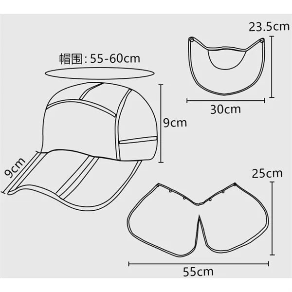 Lady Sun Cap Women Face Neck Hat