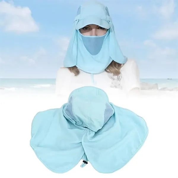 Lady Sun Cap Women Face Neck Hat
