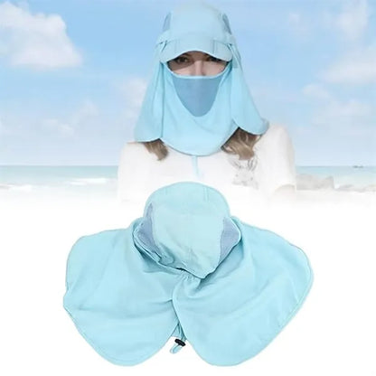 Lady Sun Cap Women Face Neck Hat