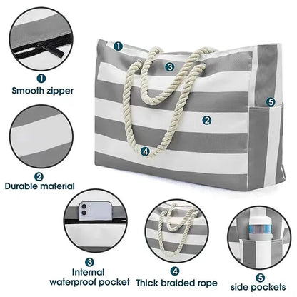 Custom Large Beach Tote Bag