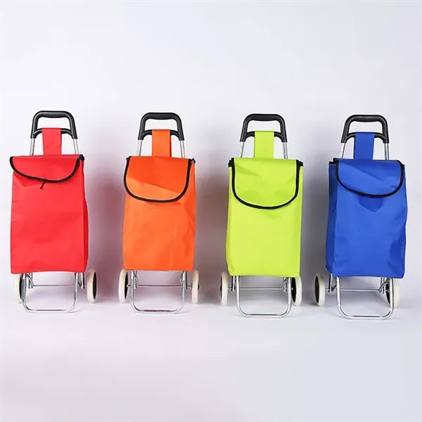Oxford Cloth Steel Tube Foldable Shopping Trolley Cart Bag