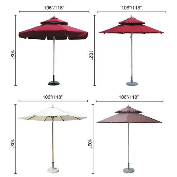 Heavy Duty Polyester Aluminum Patio Market Umbrella