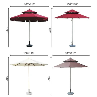 Heavy Duty Polyester Aluminum Patio Market Umbrella