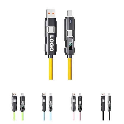4 in 1 Charging Cable For Type-C Lightning With LED Display