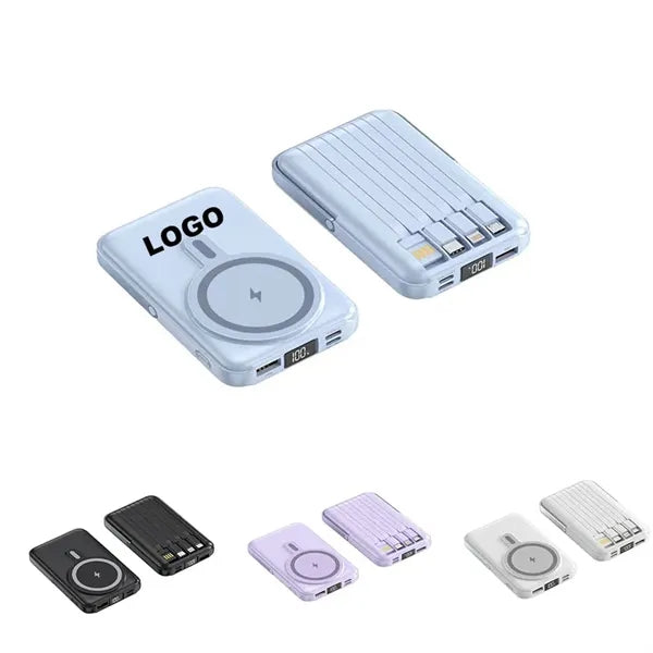 4 in 1 Magnetic Wireless Power Bank with LED Display