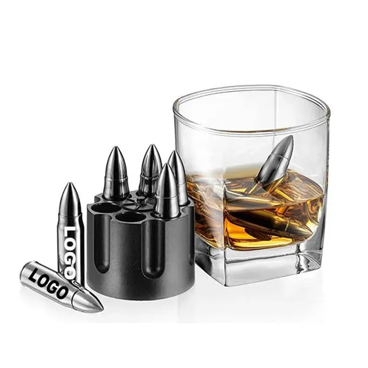 Custom Stainless Steels Bullet Ice Cube For Whiskey