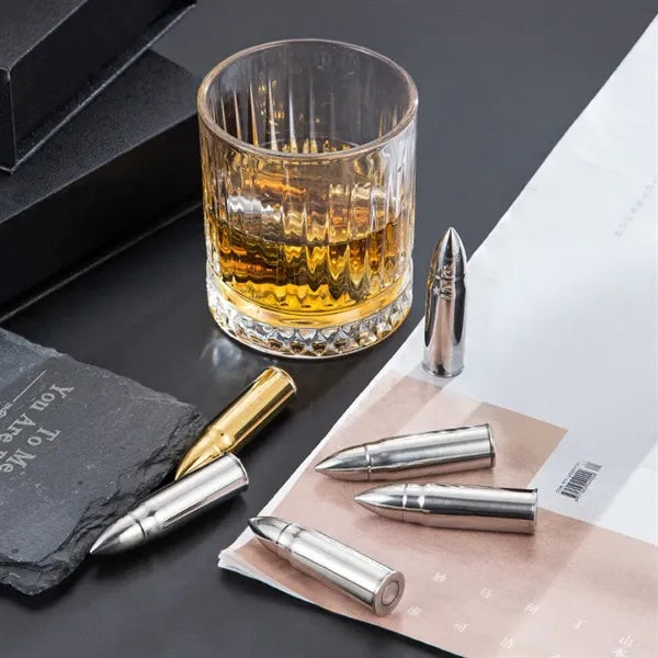 Custom Stainless Steels Bullet Ice Cube For Whiskey