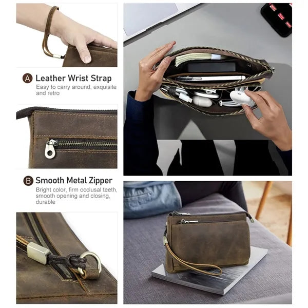 Genuine Leather Mobile Accessories Clutch Bag Wallet