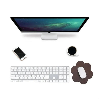 Genuine Leather Custom Shape Mouse Pad with Smooth Surface