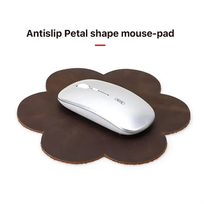 Genuine Leather Custom Shape Mouse Pad with Smooth Surface