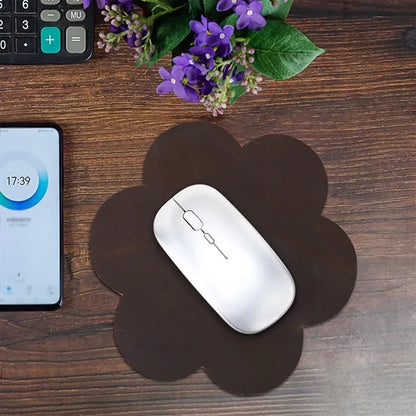 Genuine Leather Custom Shape Mouse Pad with Smooth Surface