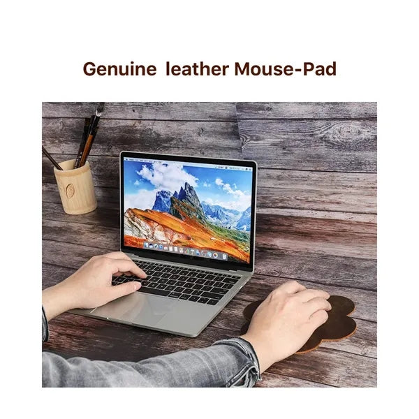 Genuine Leather Custom Shape Mouse Pad with Smooth Surface