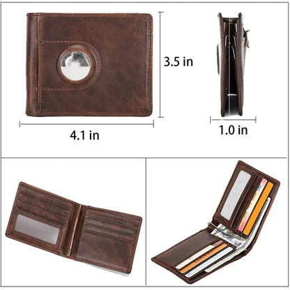 Genuine Leather Anti-theft Short Wallet