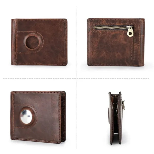 Genuine Leather Anti-theft Short Wallet