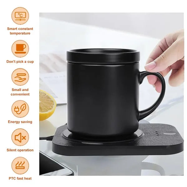 2-in-1 Cup Warmer Set with Wireless Charger Constant Pad