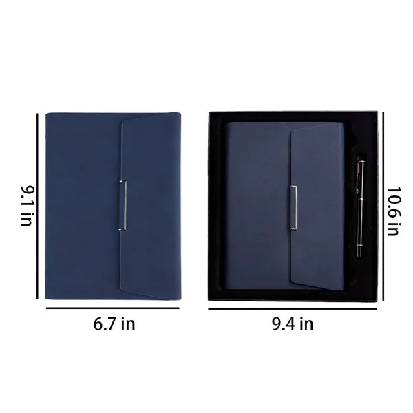 A 5 All-in-one 6-Ring Binder Magnetic Padfolio w/ Pen Holder