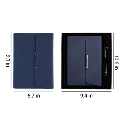 A 5 All-in-one 6-Ring Binder Magnetic Padfolio w/ Pen Holder