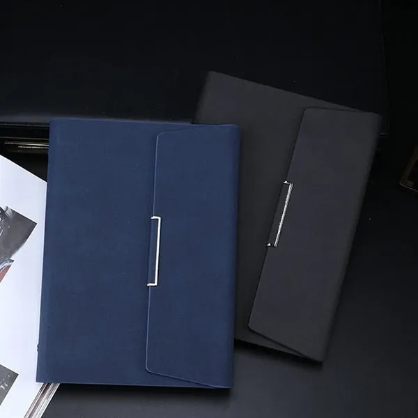A 5 All-in-one 6-Ring Binder Magnetic Padfolio w/ Pen Holder