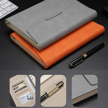A 5 All-in-one 6-Ring Binder Magnetic Padfolio w/ Pen Holder