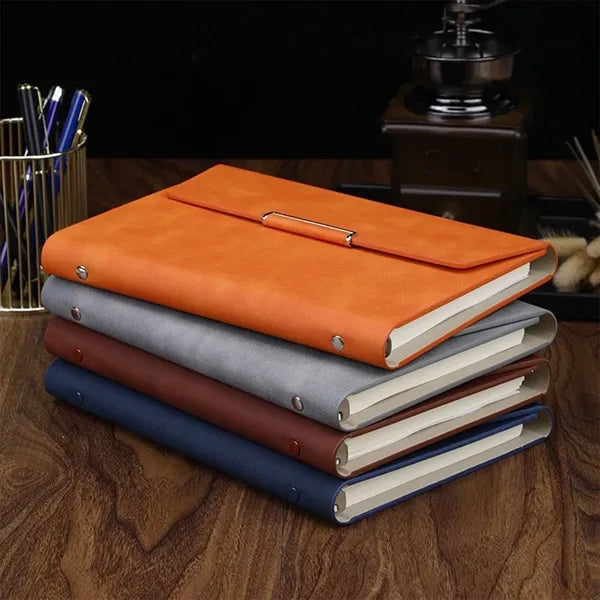 A 5 All-in-one 6-Ring Binder Magnetic Padfolio w/ Pen Holder