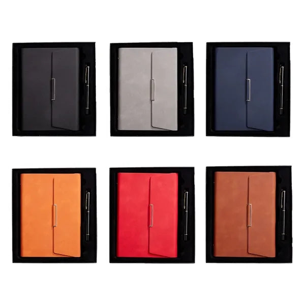 A 5 All-in-one 6-Ring Binder Magnetic Padfolio w/ Pen Holder