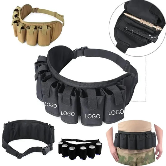 Adjustable 6 Pack Beer Belt Holder Waist Bag