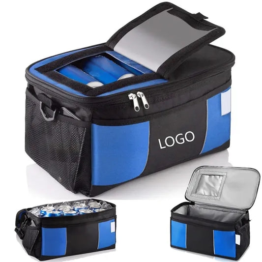 16 Can Leak Proof Insulated Cooler Box With Multi-Pockets