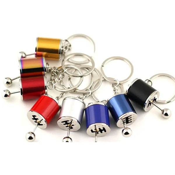 6 Speed Car Manual Gear Lever Keychain