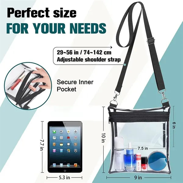 Clear Swing Pack Stadium Approved Adjustable Shoulder Strap