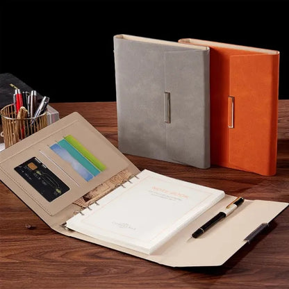 6.61''x9.1'' A5 Leather Notebook Pen Gift Set