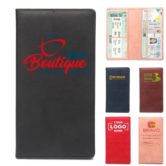 Leather Car Registration Insurance Card Holder