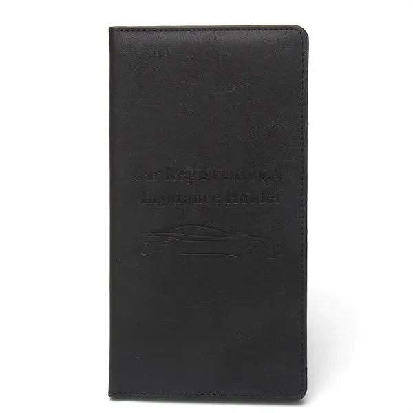 Leather Car Registration Insurance Card Holder