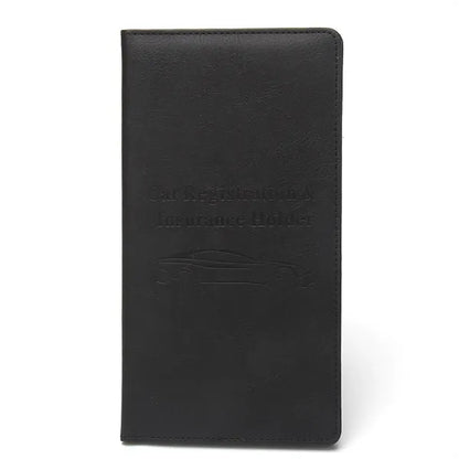 Leather Car Registration Insurance Card Holder