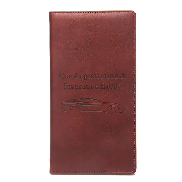 Leather Car Registration Insurance Card Holder