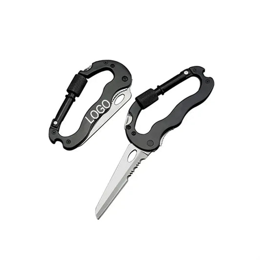 Foldable 4 in 1 Multi-tool Carabiner Pocketknife