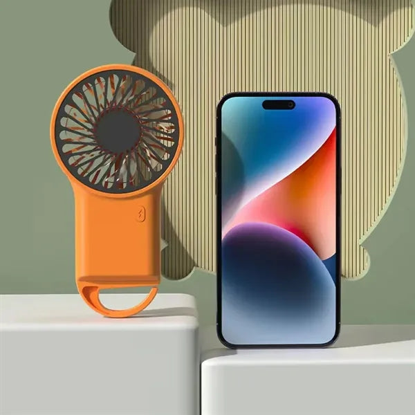 Rechargeable Hand-Held Portable Fan with Carabiner