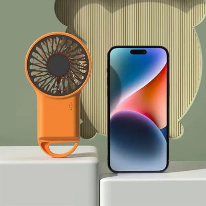 Rechargeable Hand-Held Portable Fan with Carabiner