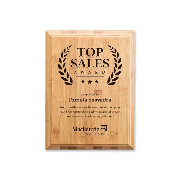 Bamboo Engraved Plaque