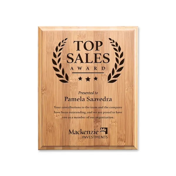 Bamboo Engraved Plaque