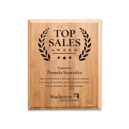 Bamboo Engraved Plaque