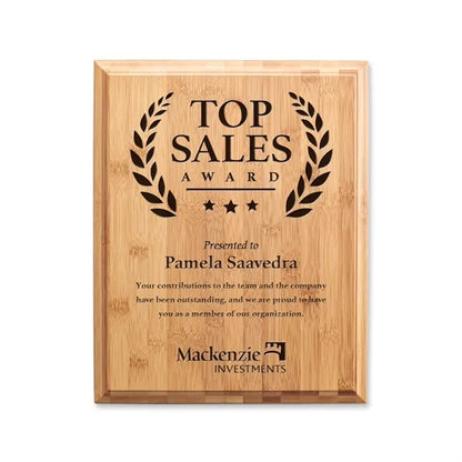 Bamboo Engraved Plaque