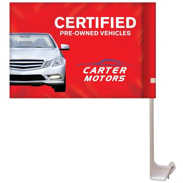 7.5" x 10.5" Stationary Use Double Sided KP Car Flag