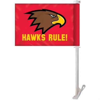 7.5" x 10.5" Double Sided Custom Car Flag on a Premium Staff