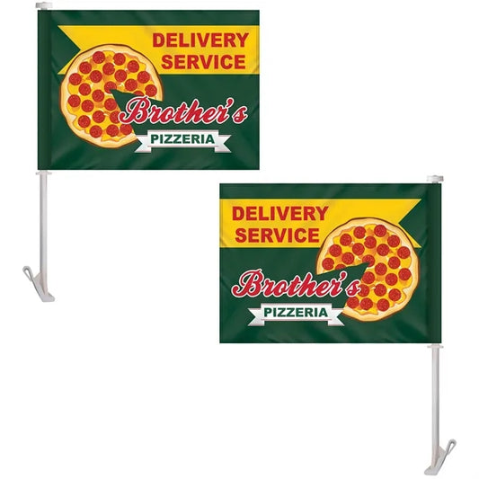 11.5" x 15" Double Sided Custom Car Flag