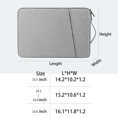 Handled 13.3/14/15.6 Inch Laptop Case Bag with Plush Lining
