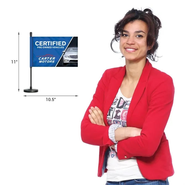Custom Magnetic Car Flag Kit - Double Sided