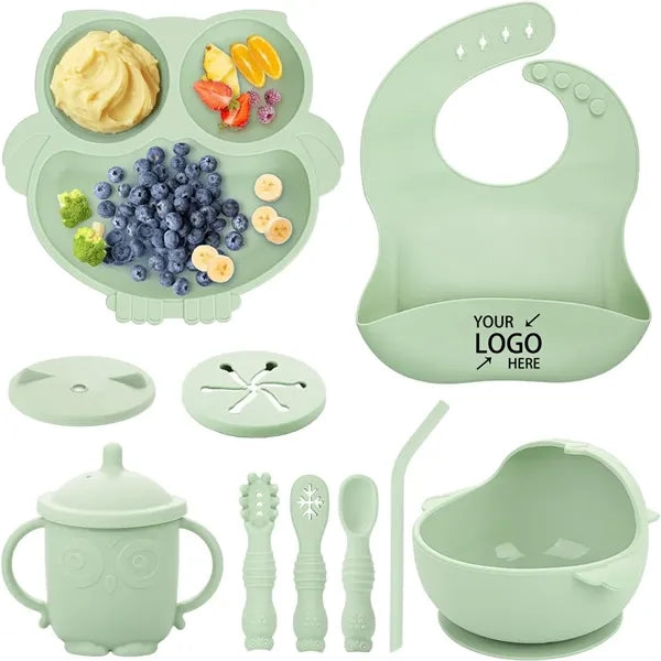 10pcs Silicone Baby Weaning Feeding Set