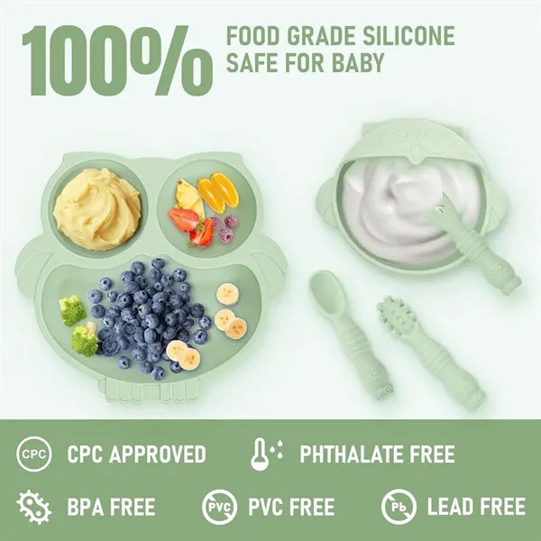 10pcs Silicone Baby Weaning Feeding Set