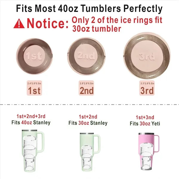 Silicone Ice Cube Tray for 40Oz Stanley Tumbler